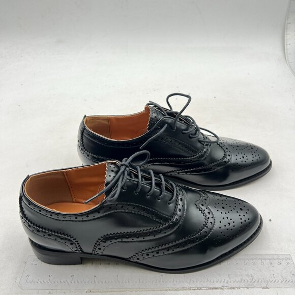Black Men\'s Stylish Closed Cap Toe Low Heel Derby Oxfords Lace-Up Dress Shoes